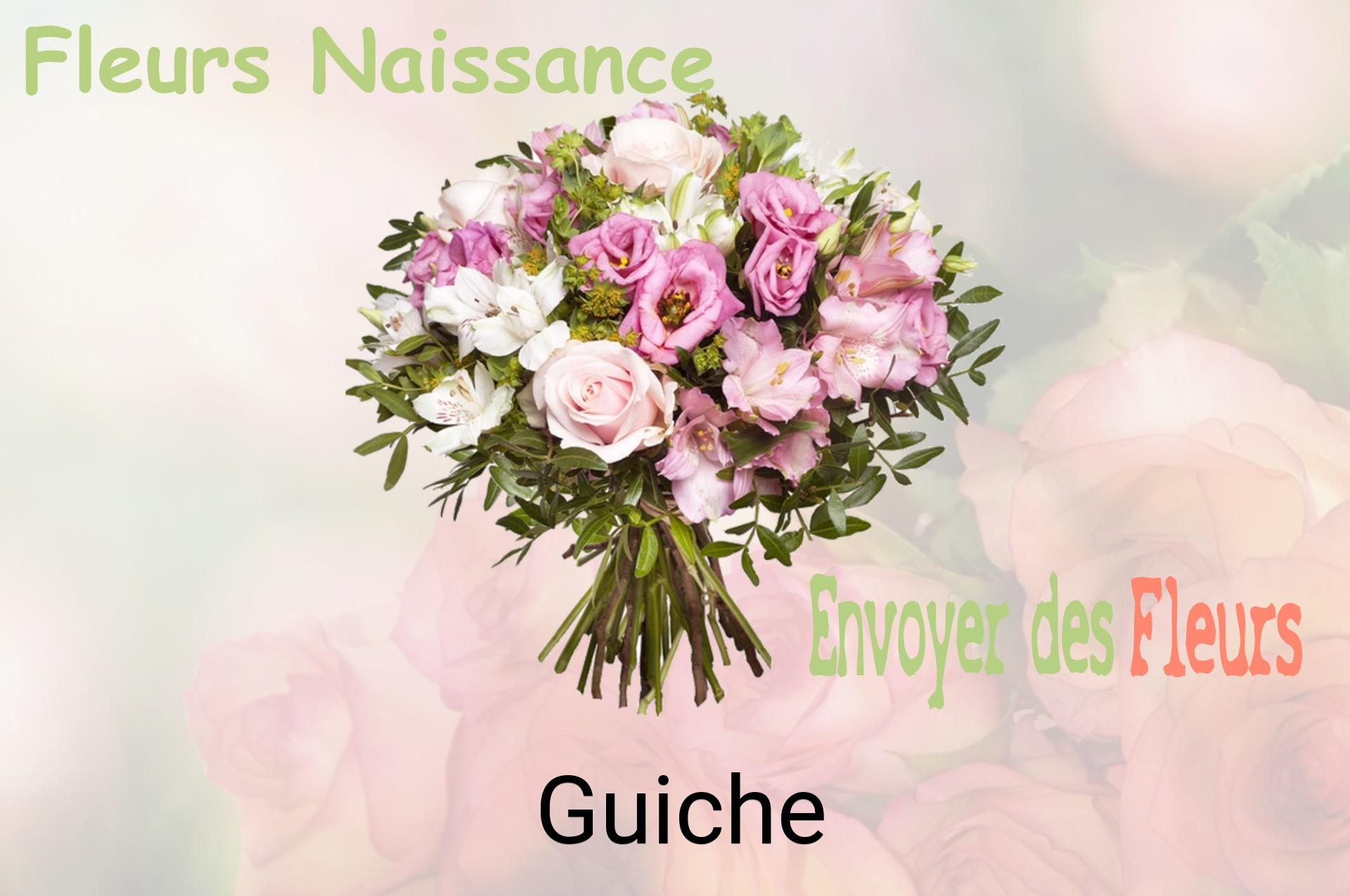 Bouquet de fleurs de naissance livré à Guiche